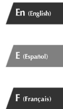 En (English) E (Español) F (Français)