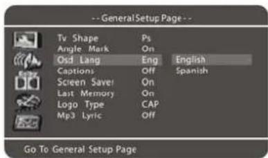 Soundmaster C250DVD - (3). OSD (Bildschirmanzeige) SPRACHE - 1
