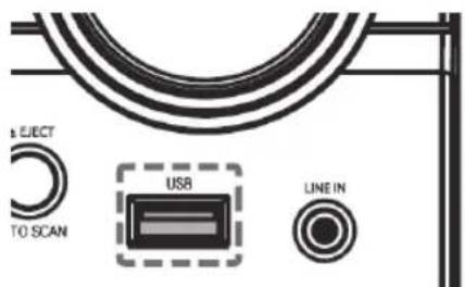 EJECT TO SCAN USB LINE IN