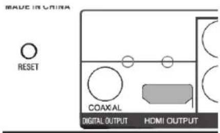 MADE IN CHINA RESET COAXAL DIGITAL OUTPUT HDMI OUTPUT