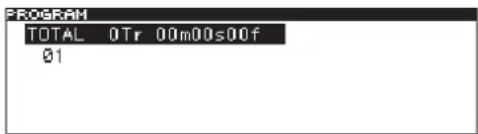 PROGRAM TOTAL 0Tr 00m00s00f 01