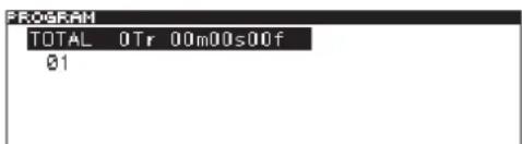 PROGRAM TOTAL 0Tr 00m00s00f 01