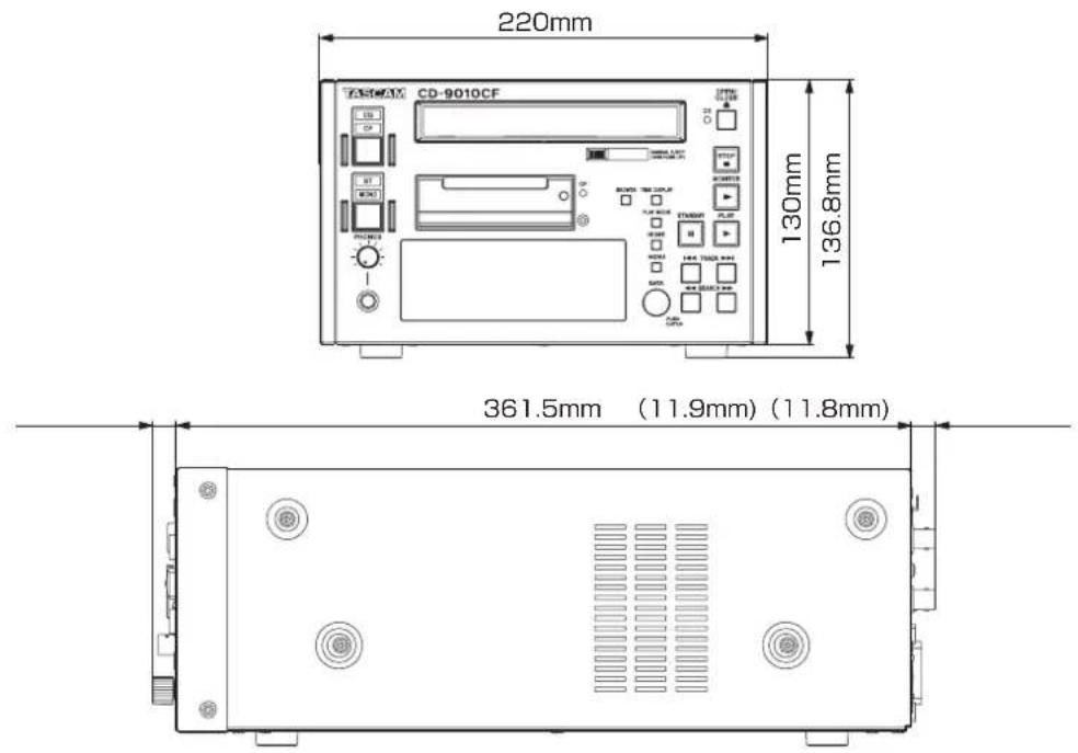 220mm CD-9010CF 130mm 136.8mm 361.5mm (11.9mm) (11.8mm)
