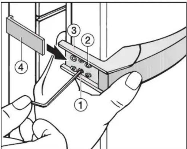 MIELE KFN 8767 S ED-1 - Türgriffe wieder montieren: - 1