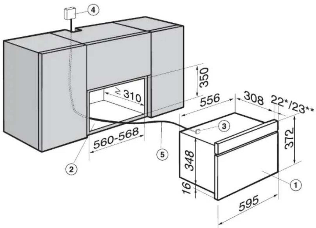 MIELE KFN 8701 SE ED-1 - Einbau in einen Oberschrank - 1