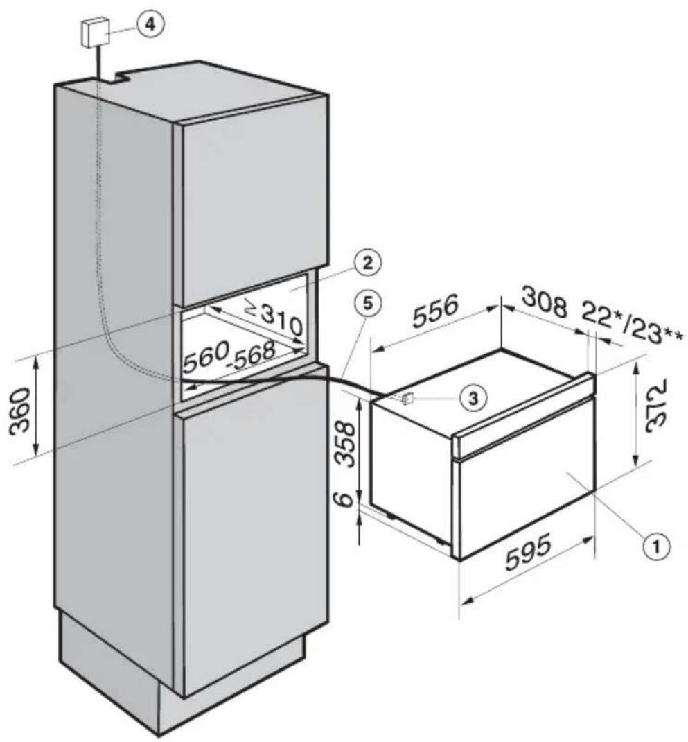 MIELE KFN 8701 SE ED-1 - Einbau in einen Hochschrank - 1