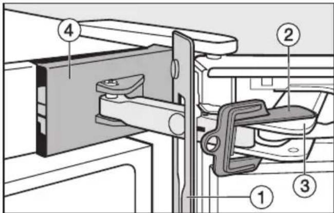 MIELE KFN 14947 SDE - Oberen Türschließdämpfer abnehmen: - 2