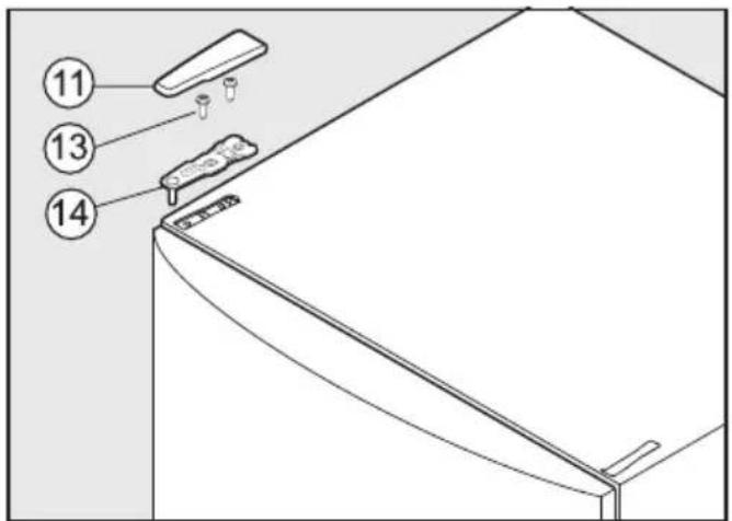 MIELE KFN 14943 SDE - Obere Gerätetür montieren: - 1