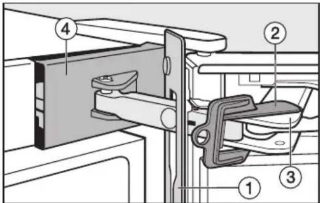 MIELE KFN 14927 SD ED-1 - Oberen Türschließdämpfer abnehmen: - 2