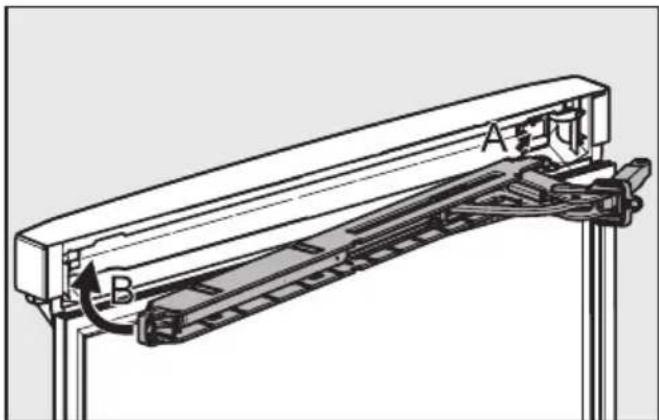 MIELE KFN 14927 SD ED-1 - Oberen Türschließdämpfer einsetzen: - 2