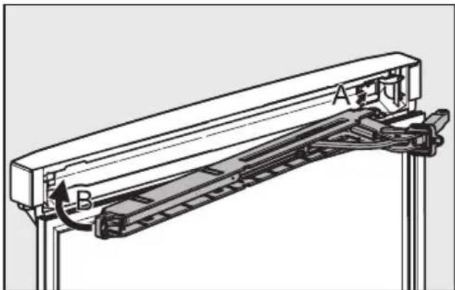 MIELE KFN 14927 SD ED CS - Oberen Türschließdämpfer einsetzen: - 2