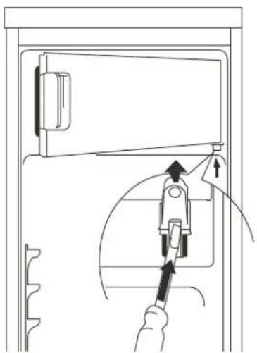 HISENSE KT 96 - Auswechseln der Gefrierschankfachtür - 1