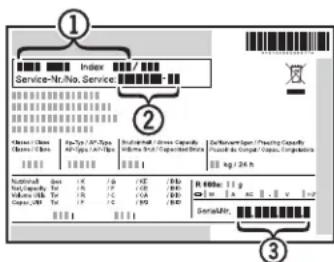 LIEBHERR CNesf 3033 Comfort NoFrost - Kundendienst und Typenschild - 2