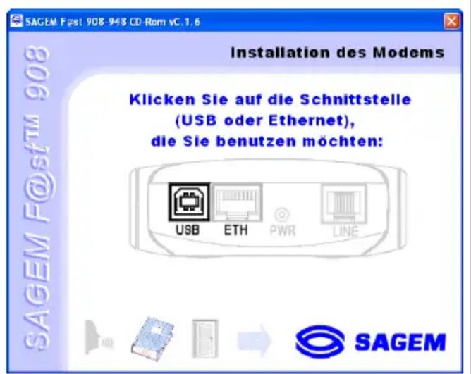 SAGEM FAST 948 - Sie möchten die USB-Schnittstelle benutzen: - 2