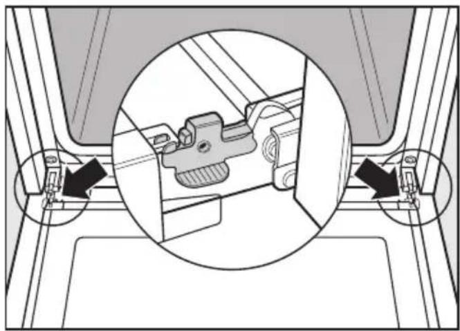 MIELE H 4541 - Gerätetür abnehmen - 1
