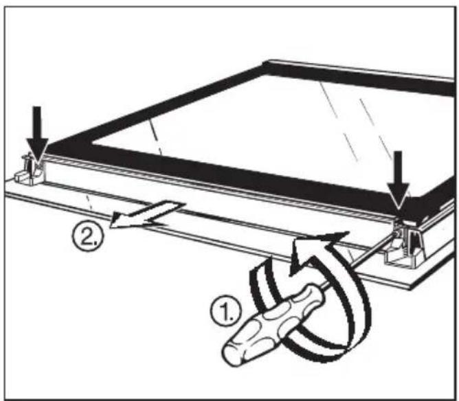 MIELE H 4212 E - Tür auseinanderbauen - 1