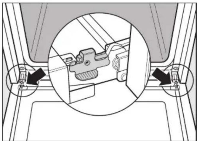 MIELE H 4180 B - Gerätetür abnehmen - 1