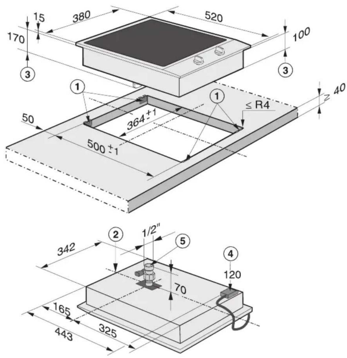 MIELE CS1312 - Sicherheitsabstand zu Nischenverkleidung - 3