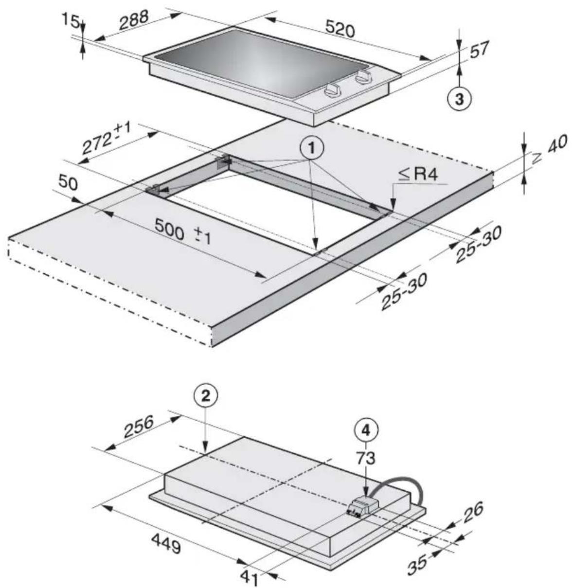 MIELE CS 1222 - Geflieste Arbeitsfläche - 2