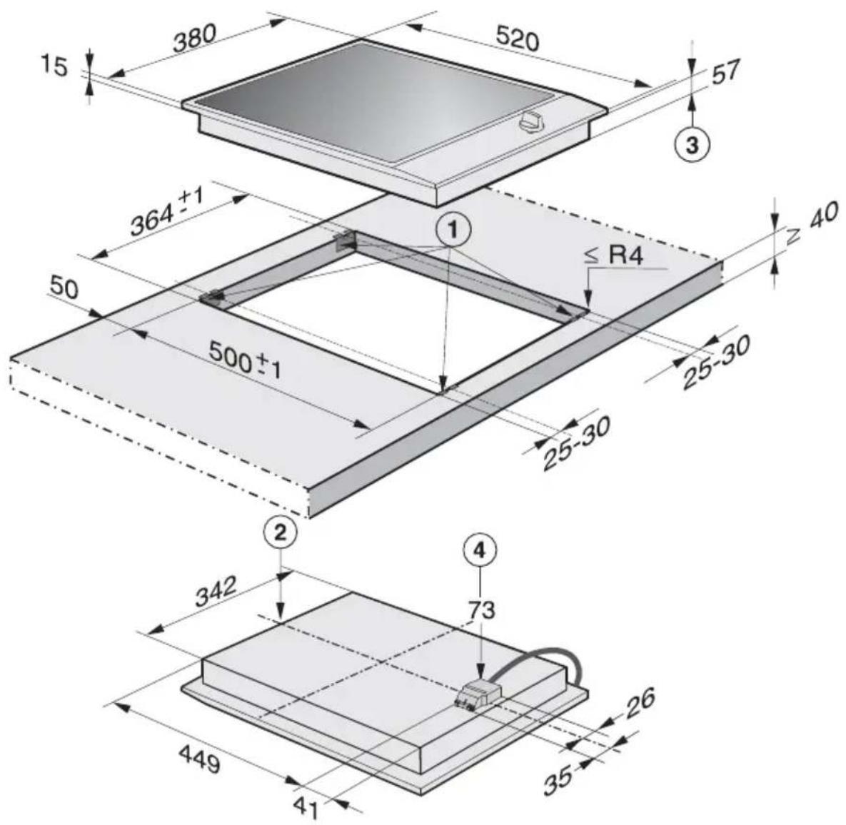 MIELE CS 1222 - Geflieste Arbeitsfläche - 3