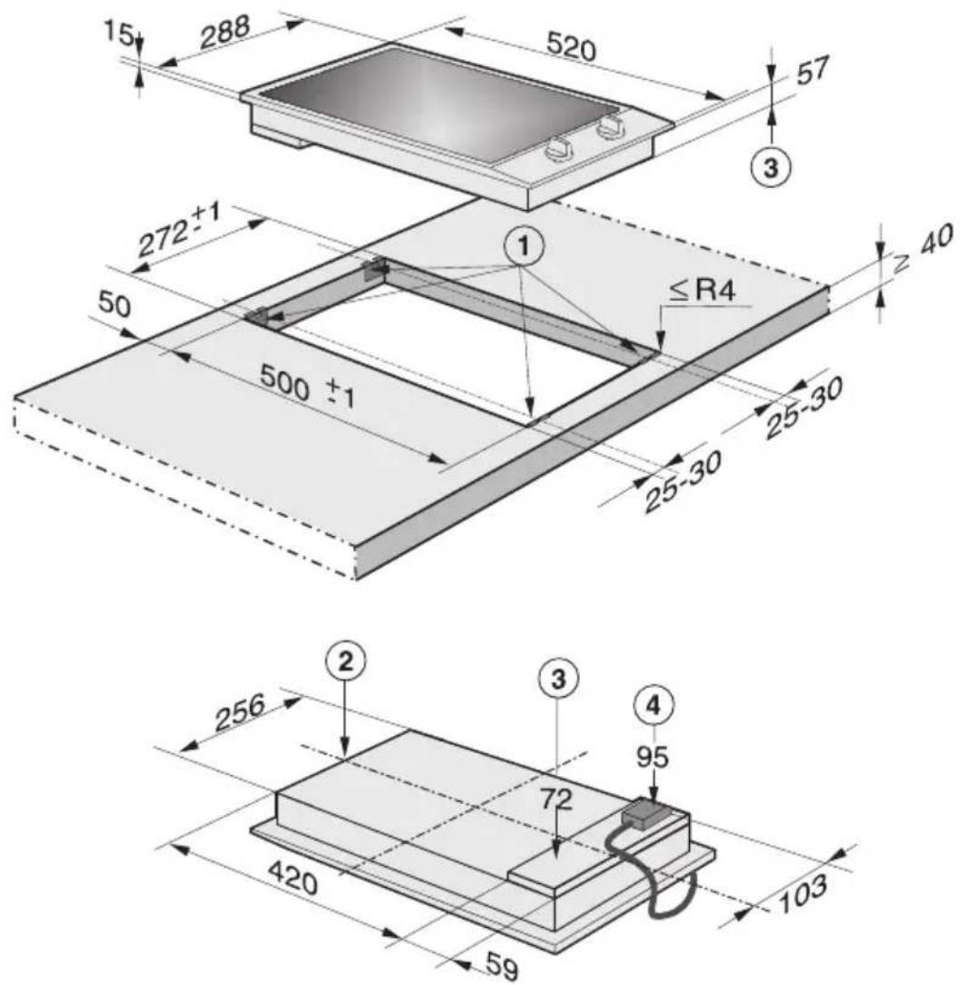 MIELE CS 1212 - Sicherheitsabstand zu Nischenverkleidung - 2