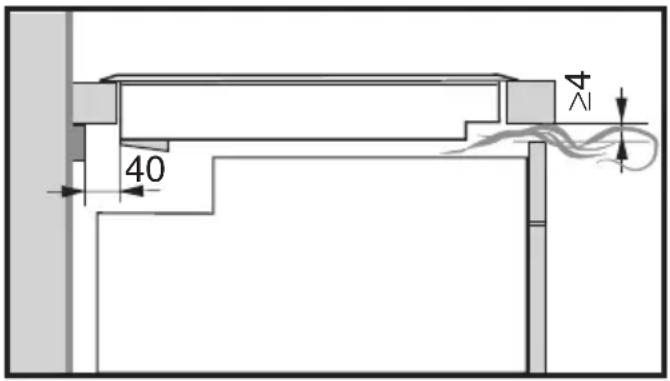 MIELE KM 6395 FlexTouch - Mindestabstand unterhalb - 1