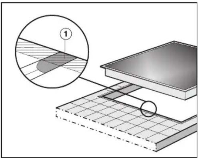 MIELE KM 6322 PowerFlex - Dichtung zwischen Kochfeld und Arbeitsplatte - 2