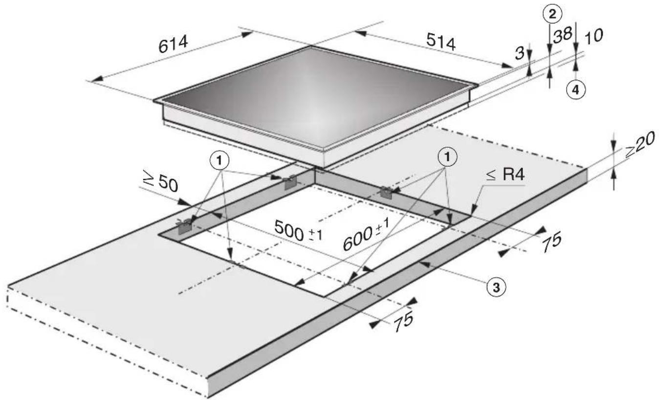 MIELE KM 6003 - Einbaumaße - 3