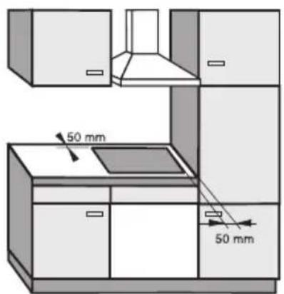 MIELE KM 5997 - Sicherheitsabstand seitlich / hinten - 2