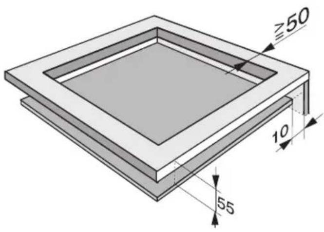 MIELE KM 227 - Befestigen der Elektro-Kochmulde - 3