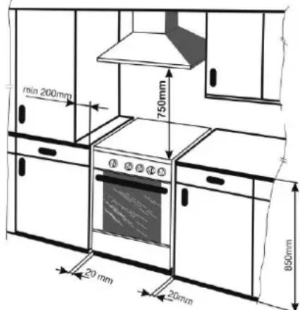 GORENJE K51101 - AUFSTELLUNG DES HERDES - 1