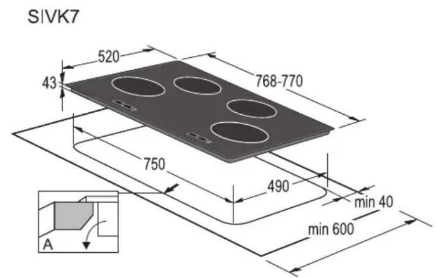GORENJE IS675 - Einbaumaße - 2