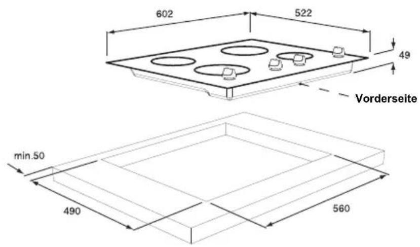 GORENJE IC634 - Einbaumaße - 1