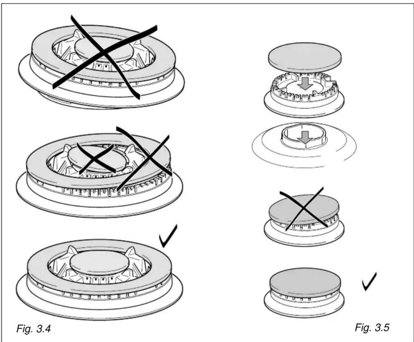 M-SYSTEM MGKWT-60 - CORRECT POSITION OF TRIPLE RING BURNER - 1