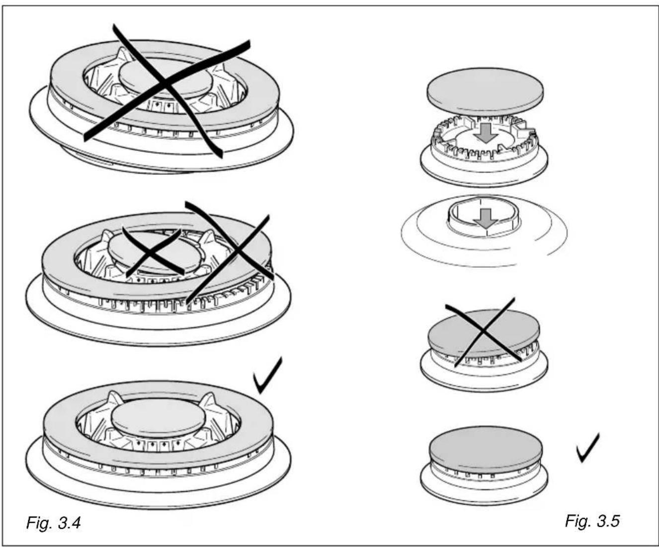 M-SYSTEM MGKW-901 - CORRECT POSITION OF TRIPLE RING BURNER - 1