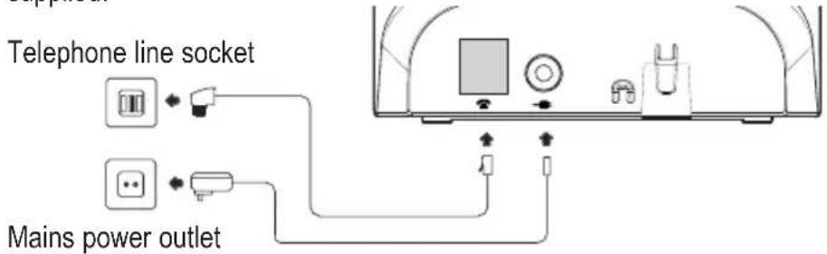 AUDIOLINE Polo 382 - Connecting the base station - 1