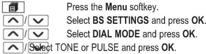 AUDIOLINE Polo 382 - Setting the dial mode - 1