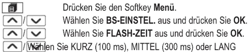 AUDIOLINE Polo 300 - Flashzeit einstellen - 1