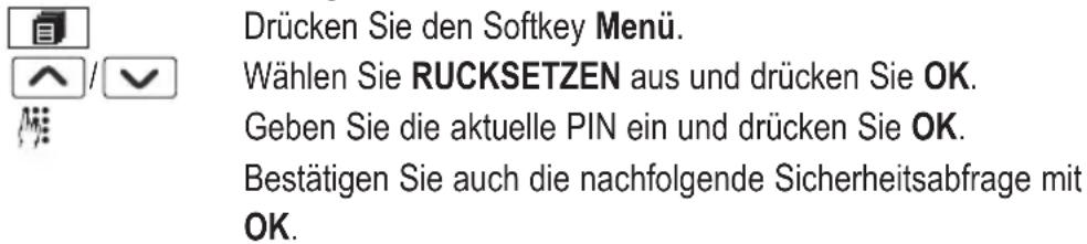 AUDIOLINE Polo 300 - Telefon in den Auslieferungszustand zurücksetzen - 1