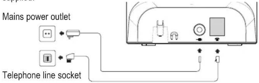 AUDIOLINE Polo 300 - Connecting the base station - 1