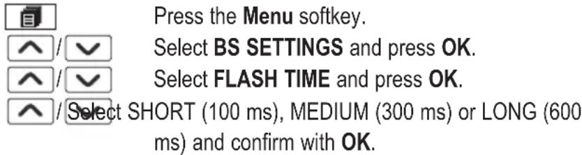 AUDIOLINE Polo 300 - Setting the Flash Time - 1