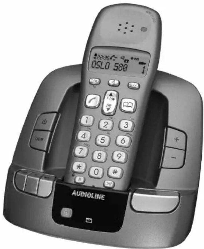AUDIOLINE Oslo 580 - Schnurloses digitales DECT-Telefon Cordless digital DECT telephone - 1