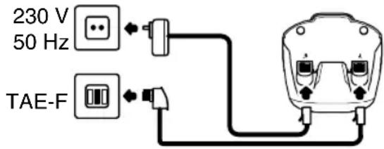 AUDIOLINE Oslo 102 - Inserting the batteries - 1