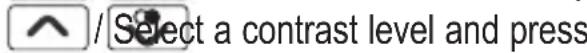 AUDIOLINE Nova 580 - Setting the display contrast - 3