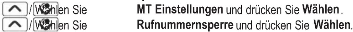AUDIOLINE Nova 580 - Rufnummernsperre einstellen - 1