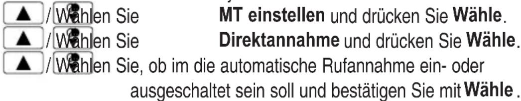 AUDIOLINE Monza 40x - Automatische Rufannahme (Direktannahme) einstellen - 1