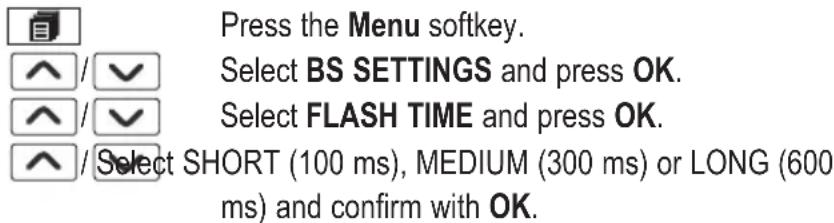 AUDIOLINE Polo 383 - Setting the Flash Time - 1