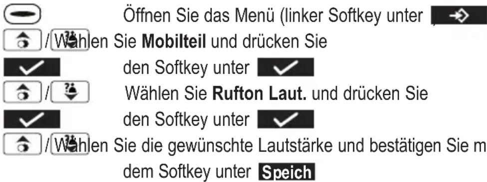 AUDIOLINE Matrix 400 - Tonruflautstärke für das Mobilteil einstellen - 1