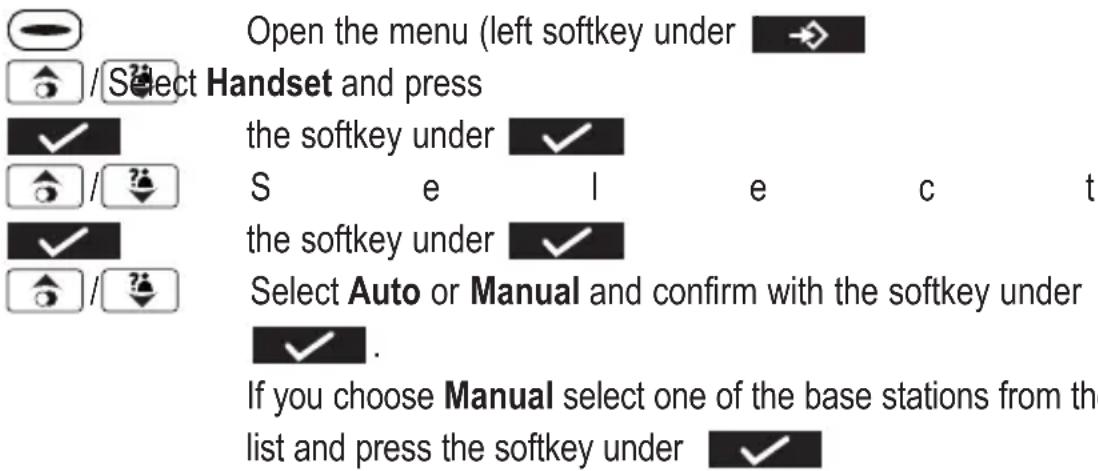 AUDIOLINE Matrix 400 - Selecting the base station - 1