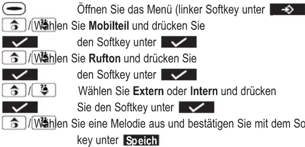 AUDIOLINE Matrix 400 - Tonrufmelodie für das Mobilteil einstellen - 1